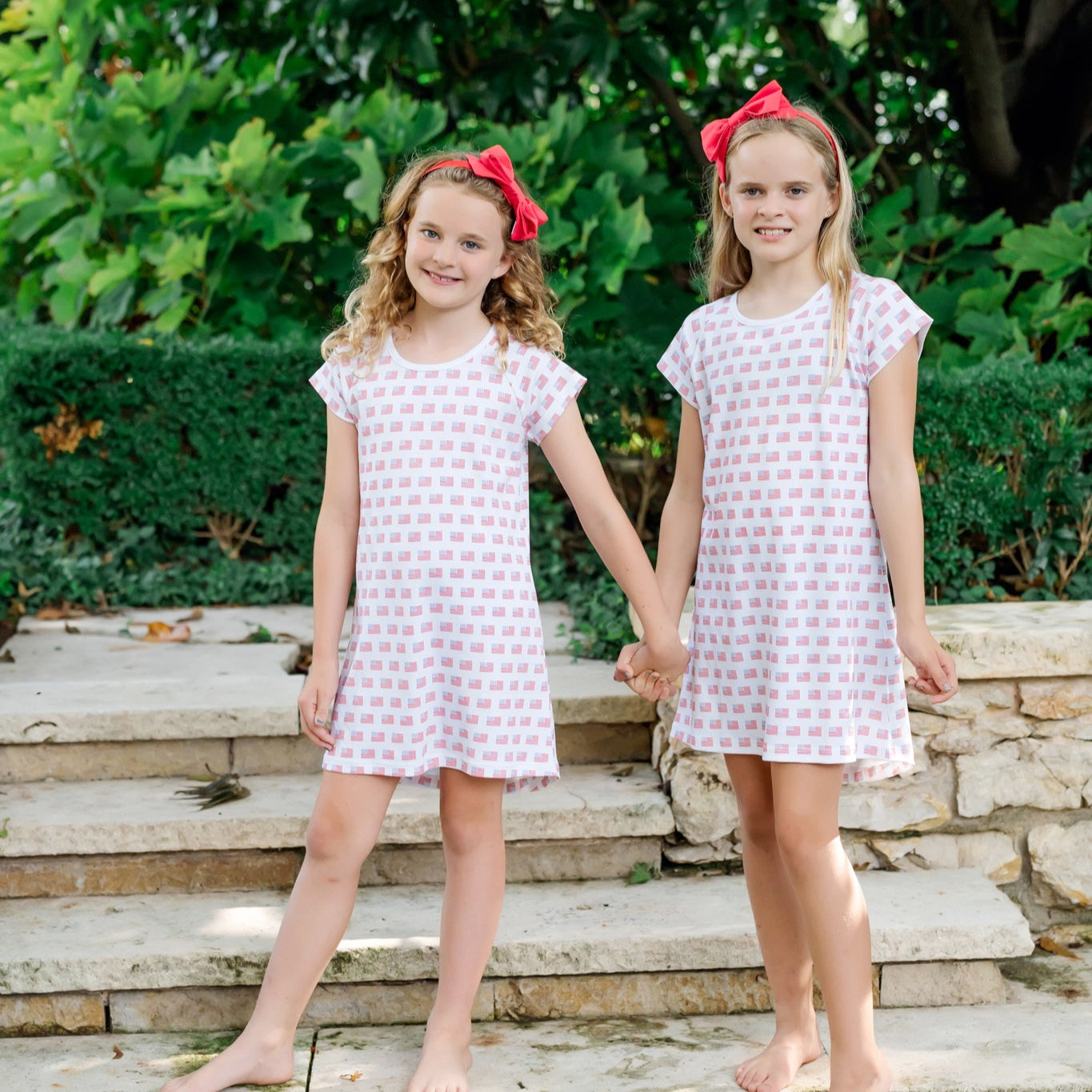 Sadie Girls' Dress - American Flag
