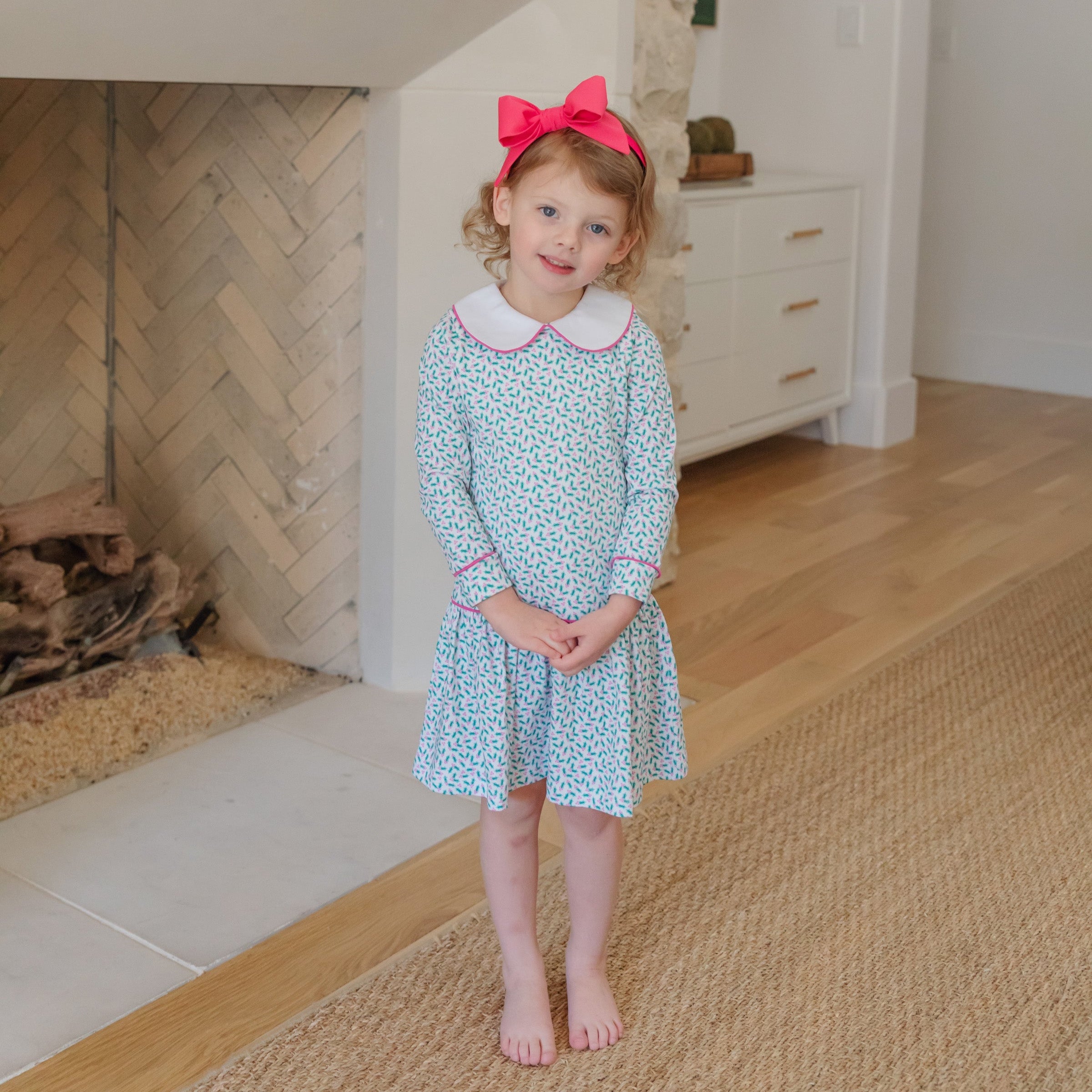 Lillian Girls' Dress - Holly Holiday