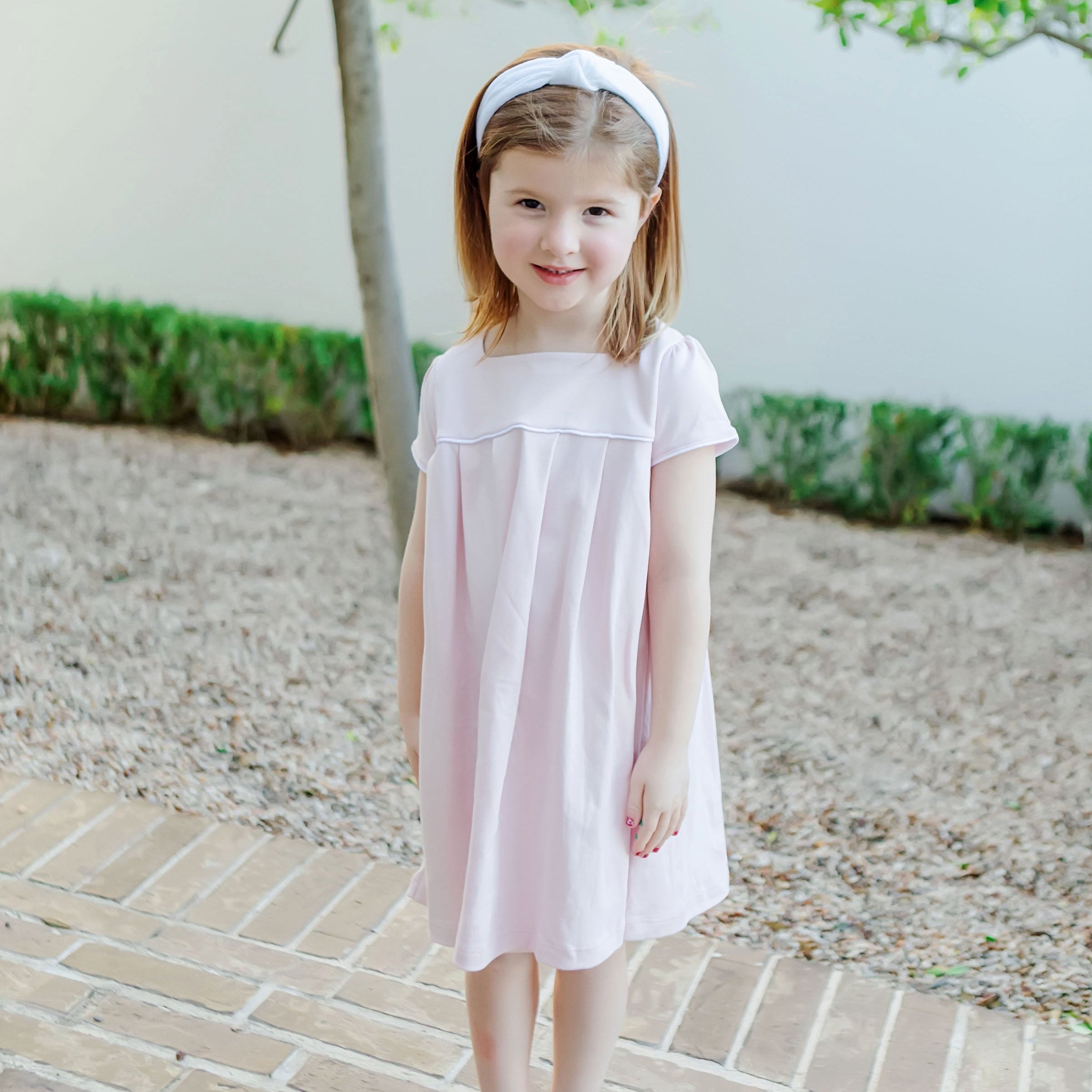 Lizzy Girls' Dress - Light Pink (Past Season)