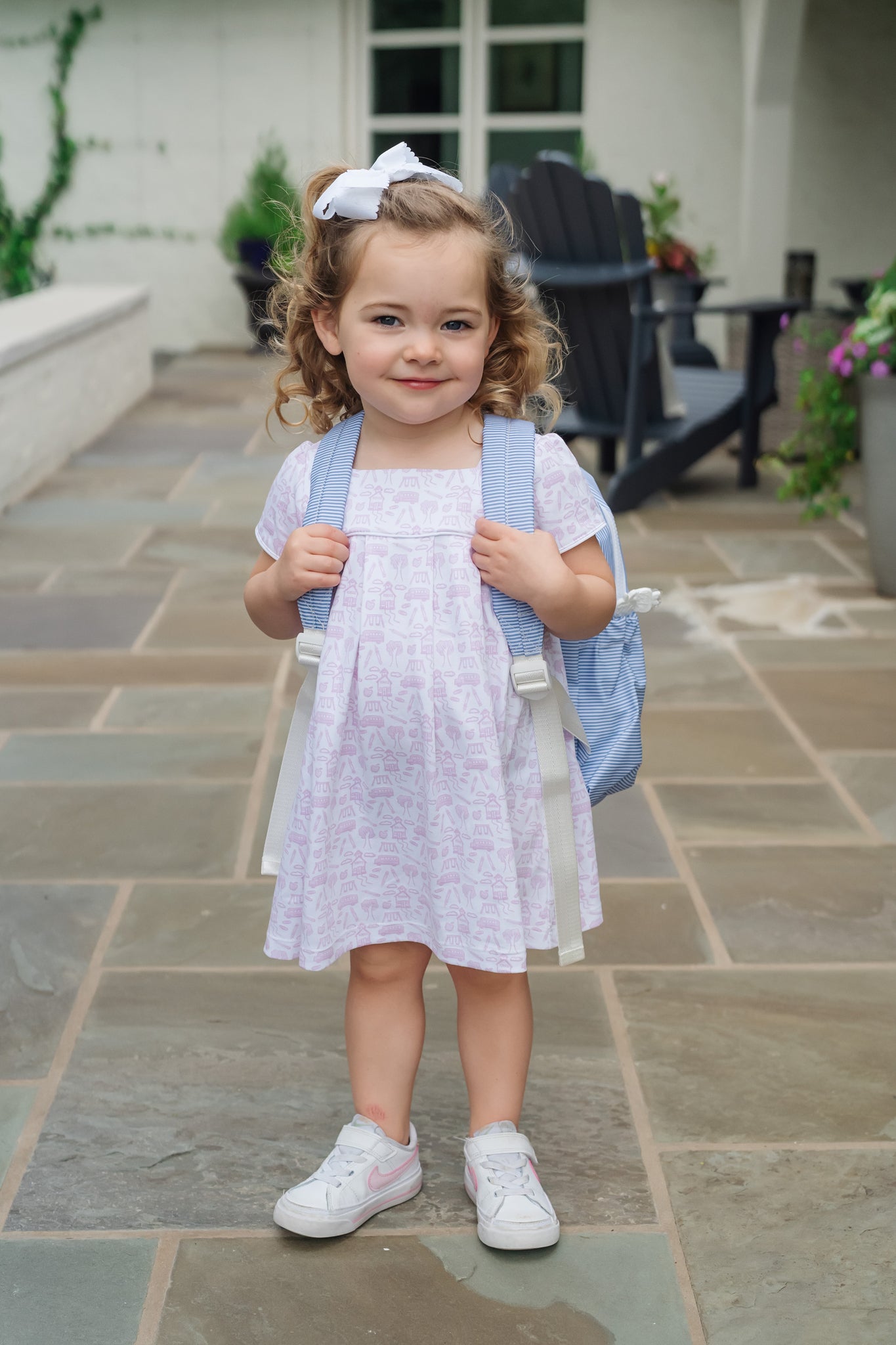 Lizzy Girls' Dress - School Days Pink