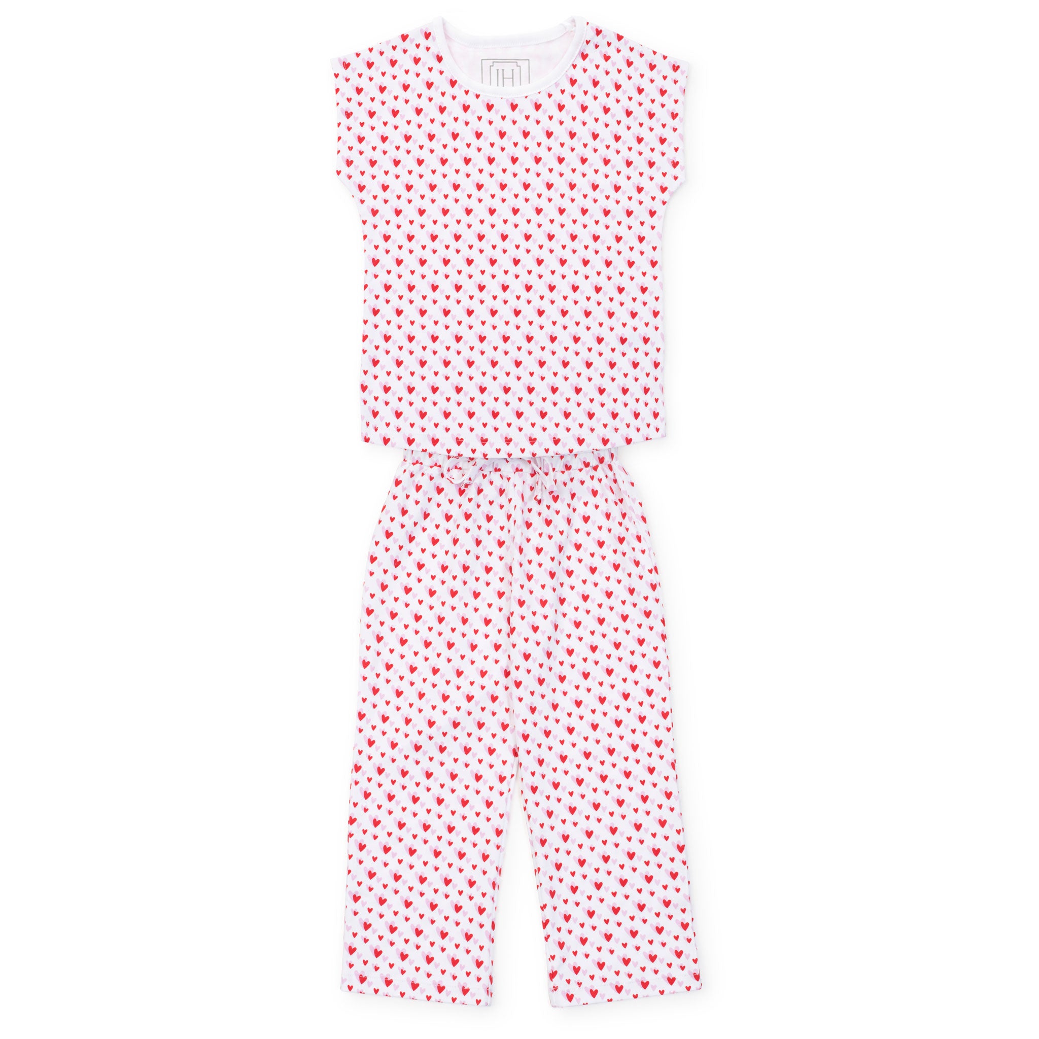 Merrick Girls' Pant Set Heart to Heart Pink