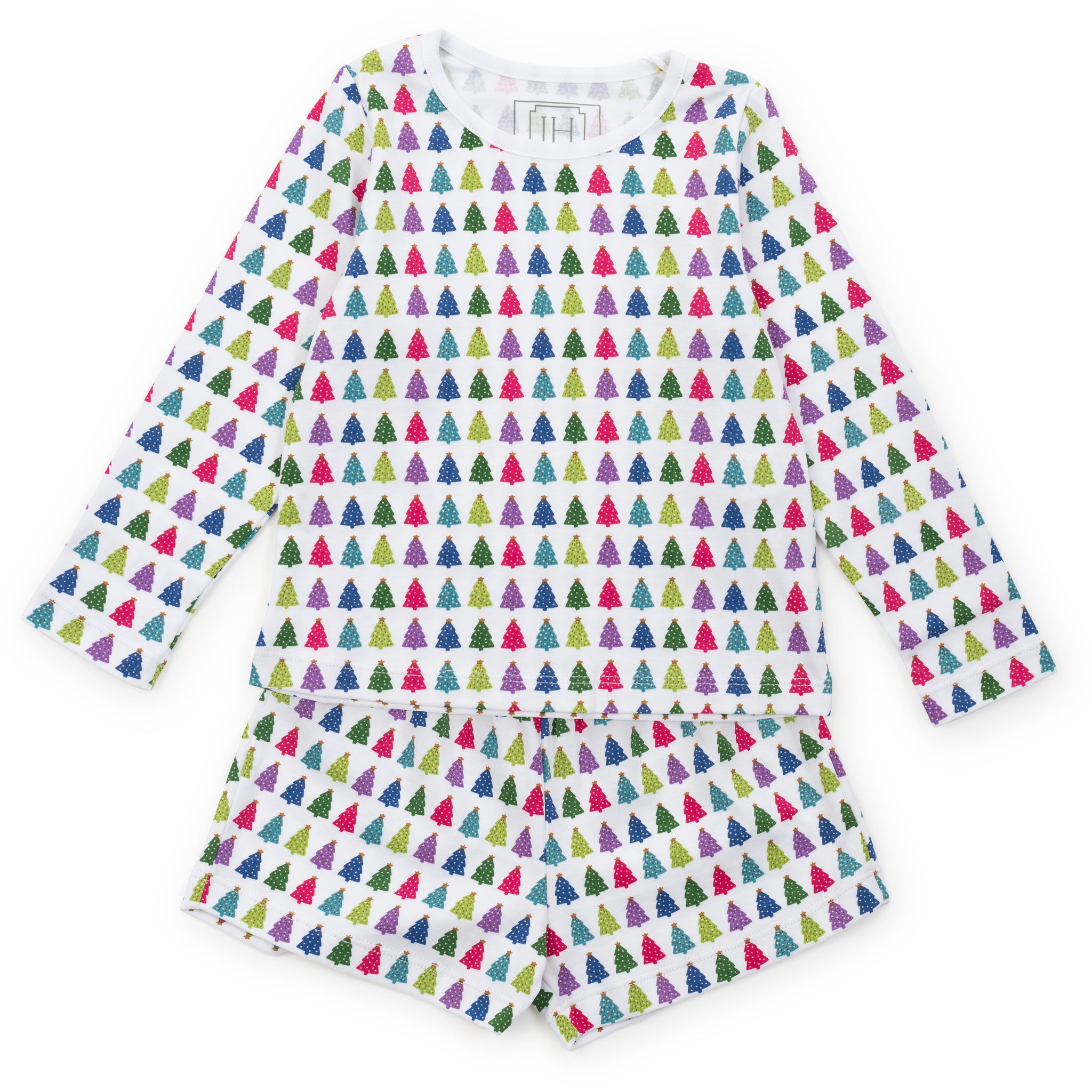 Sophie Girls' Short Set Christmas Tree Bright