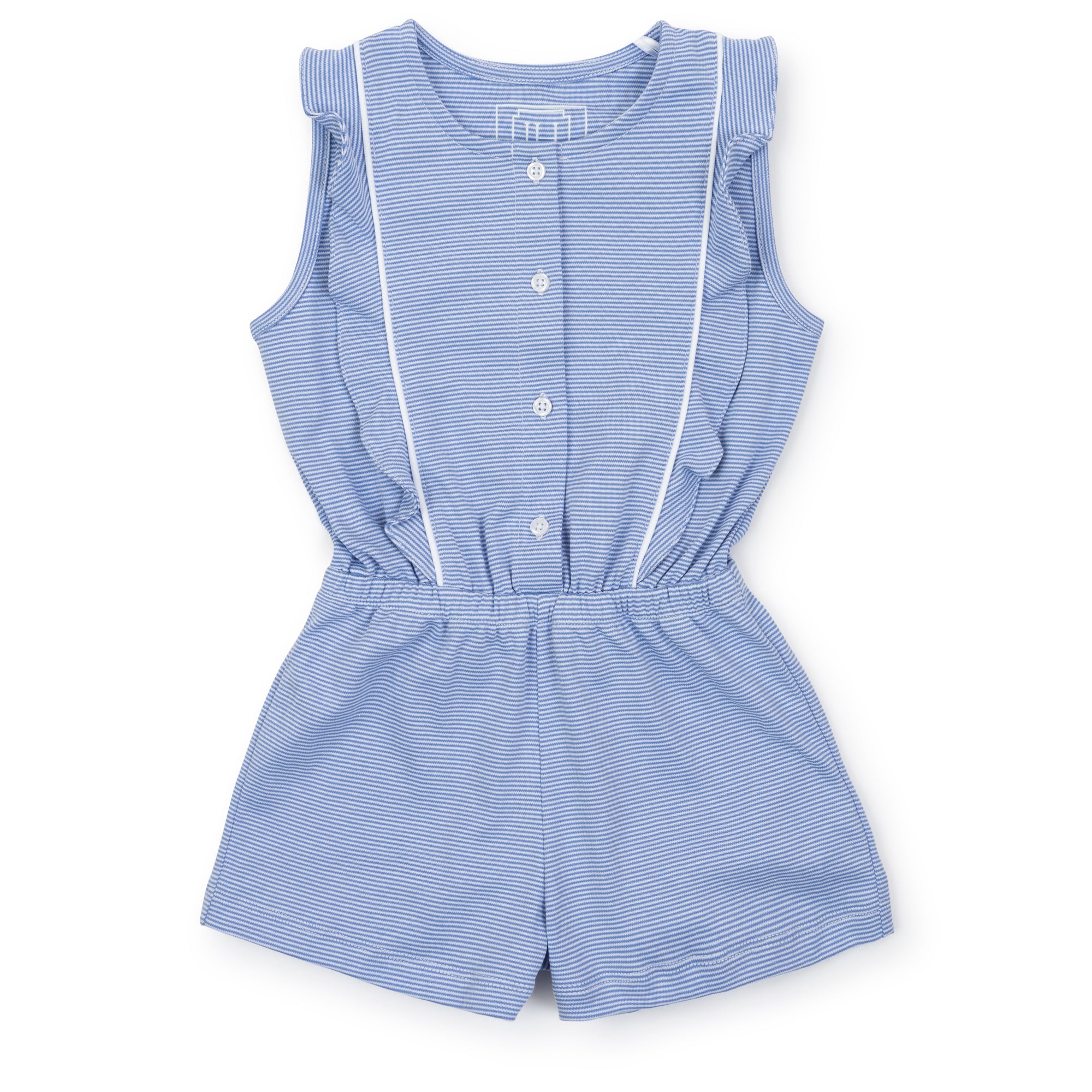Lola Girls' Romper - Blue Stripes