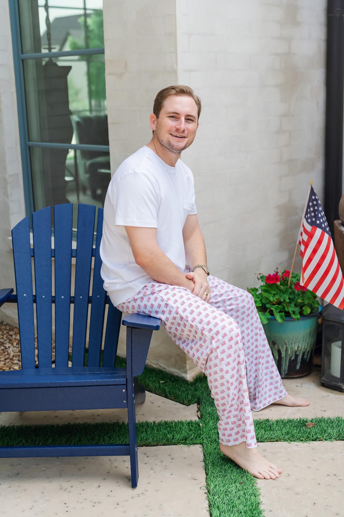 Brent Men's Hangout Pant - American Flag
