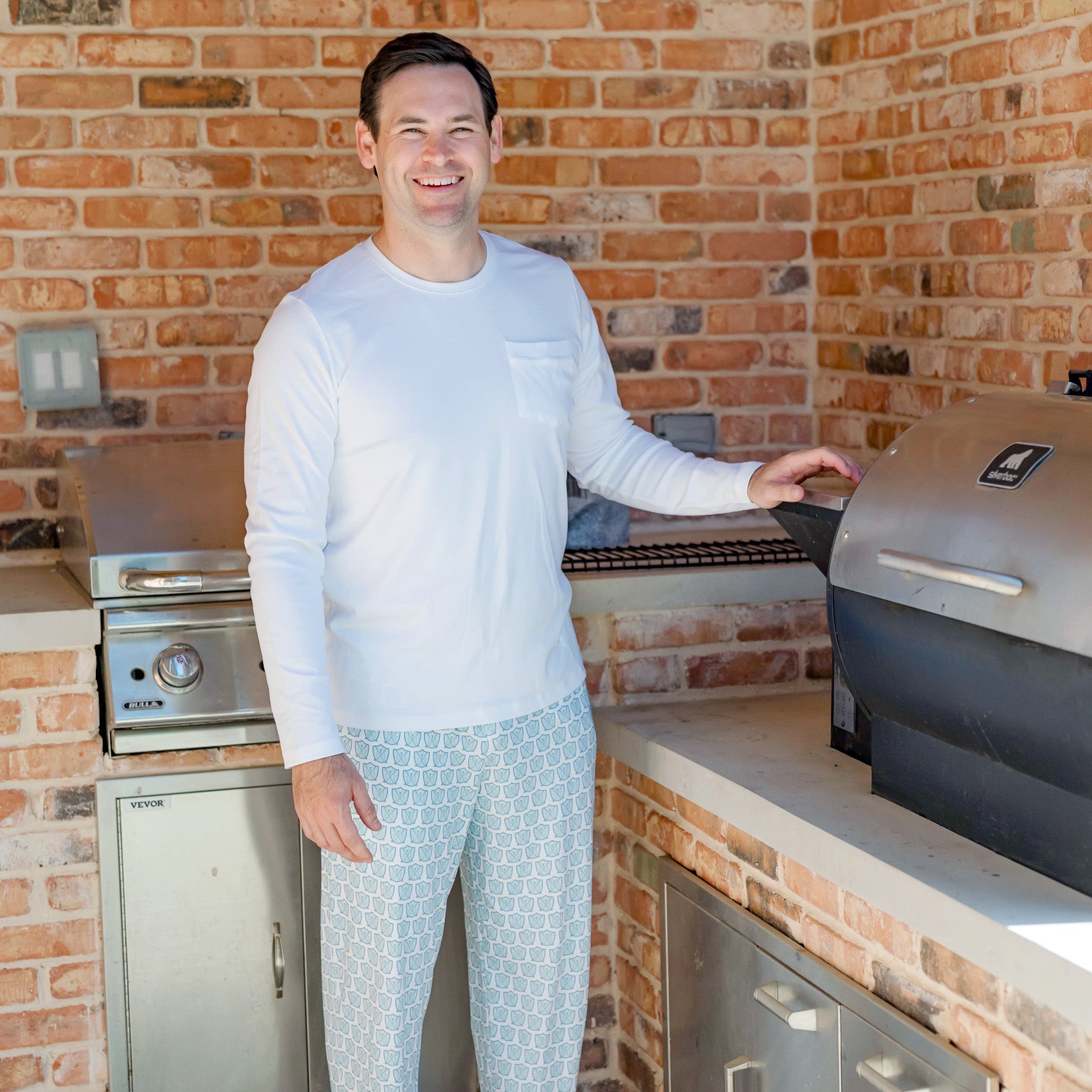 Brent Men's Hangout Pant - Golf Crest Blue