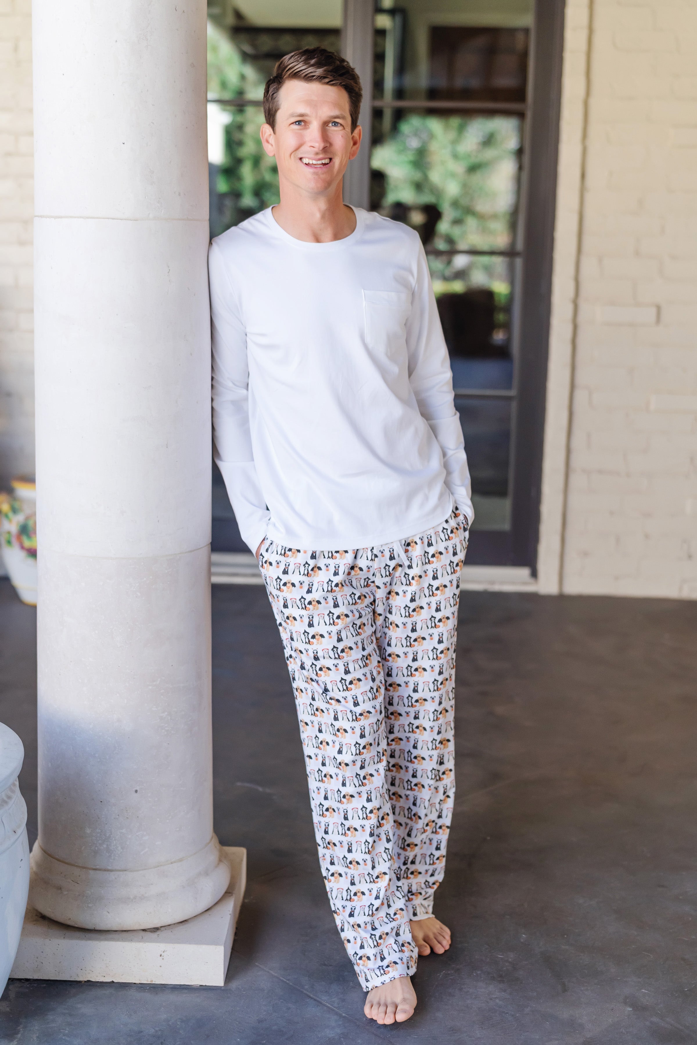 Brent Men's Hangout Pant - Halloween Pups