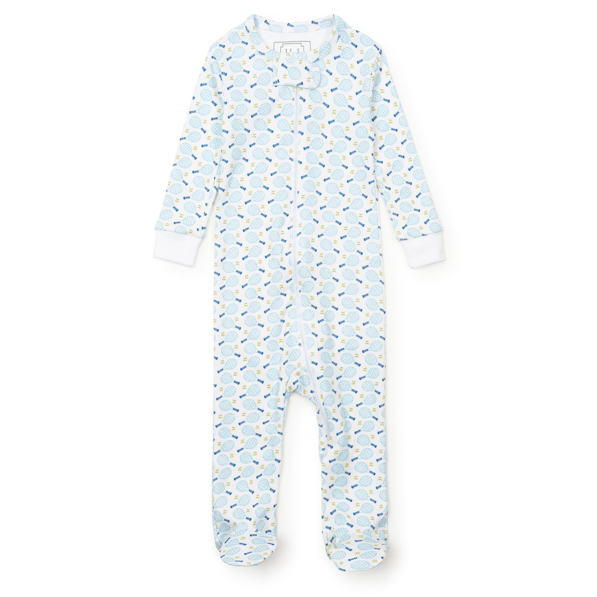 Parker Boys' Pima Cotton Zipper Pajama - Tennis Match Blue