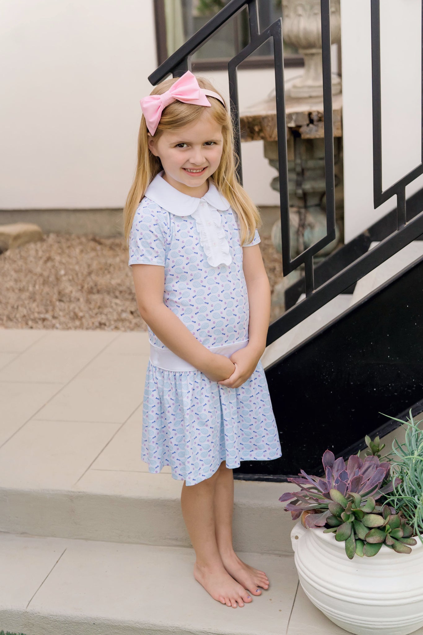 Sydney Girls' Dress - Tennis Match Pink