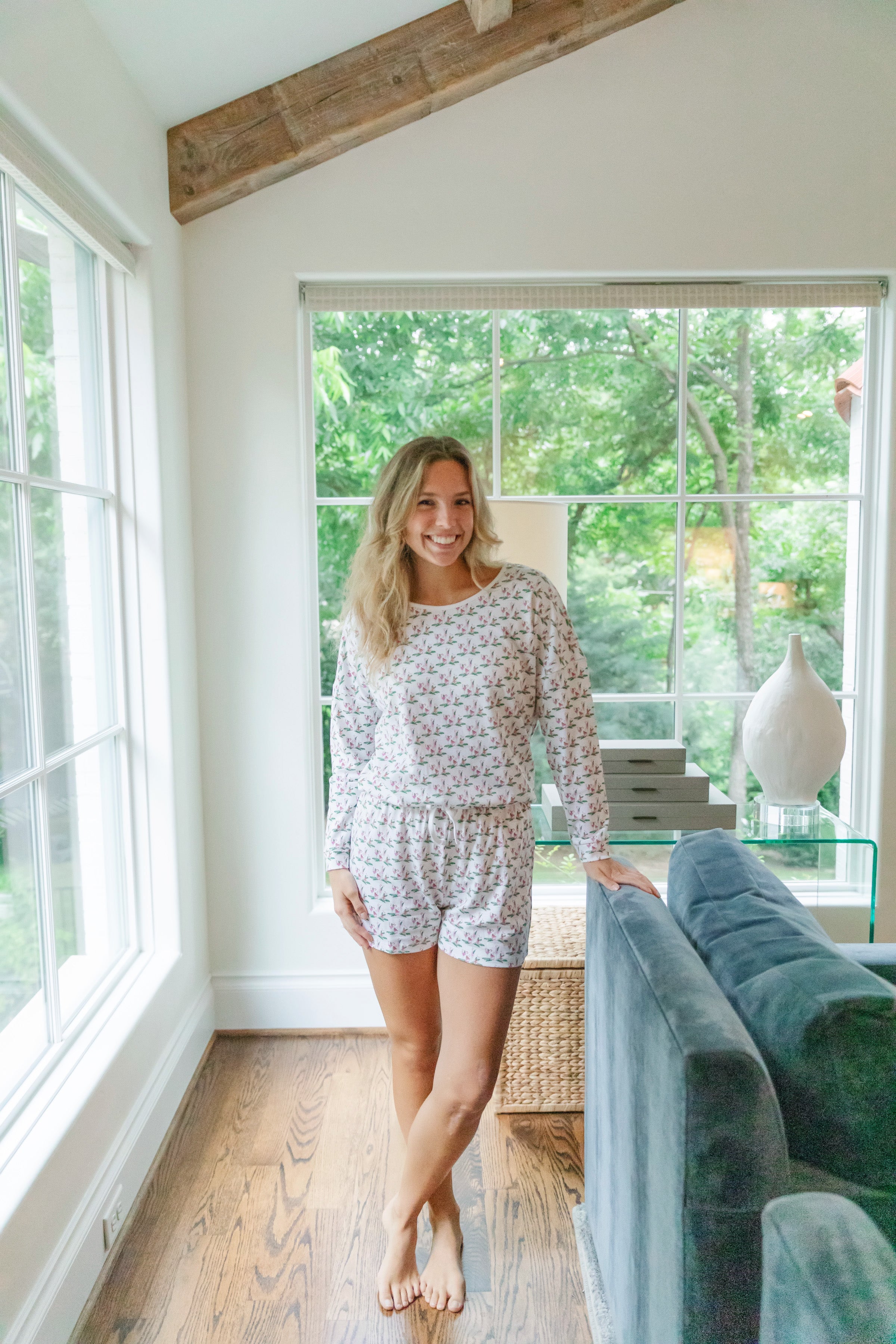 Anna Women's Longsleeve Short Set - Merry Little Cocktails