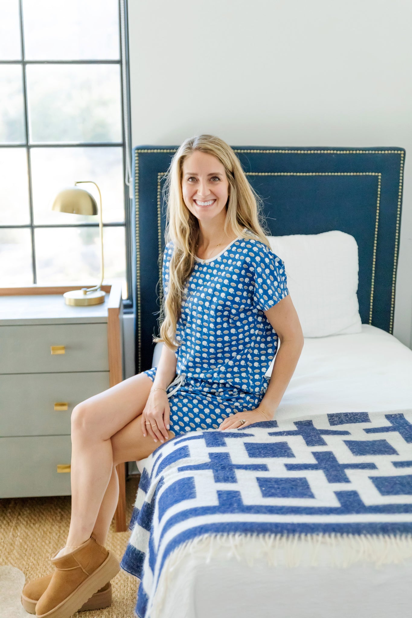 Riley Women's Pajama Short Set - First Down Football
