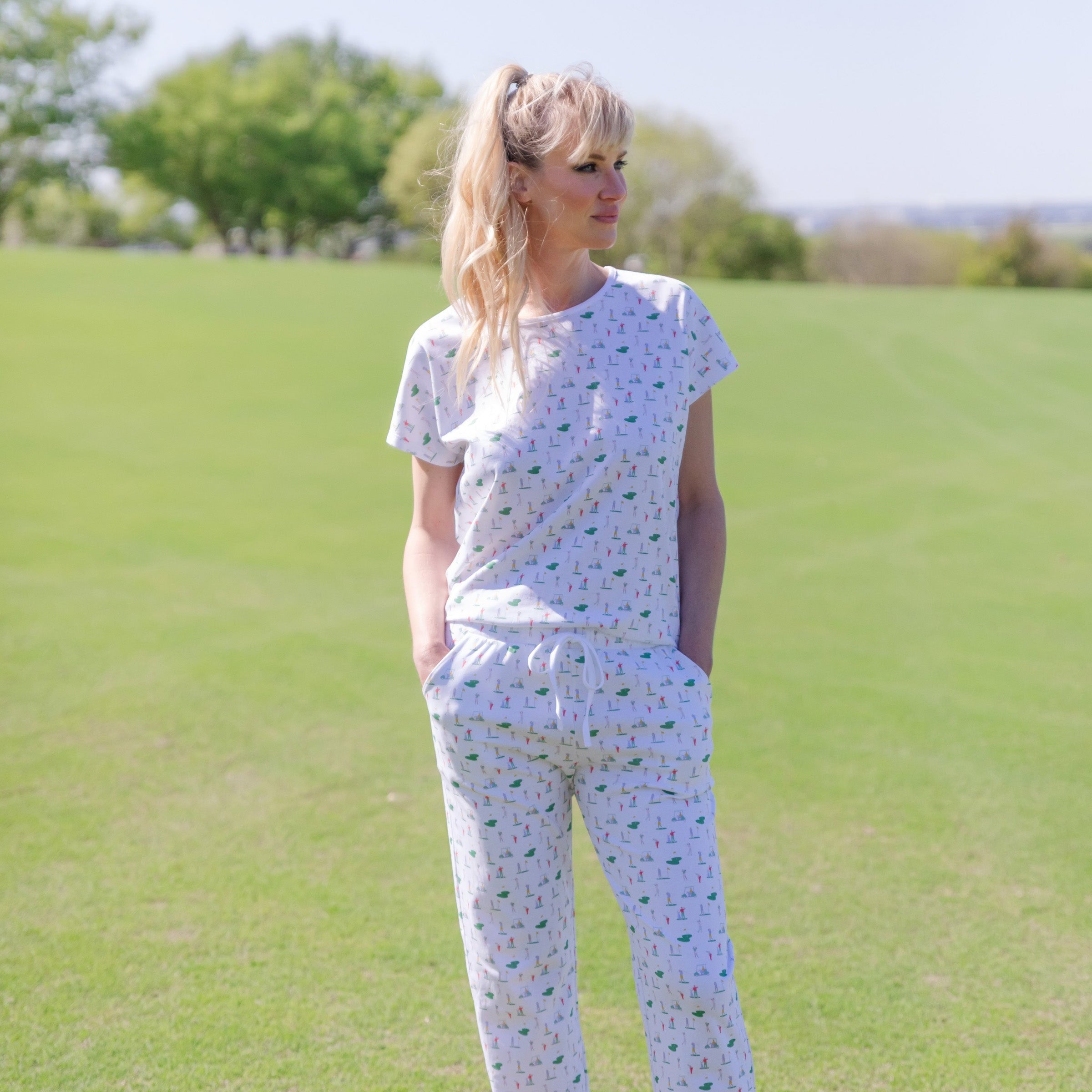 Marcia Women's Pajama Pant Set - Golf Life