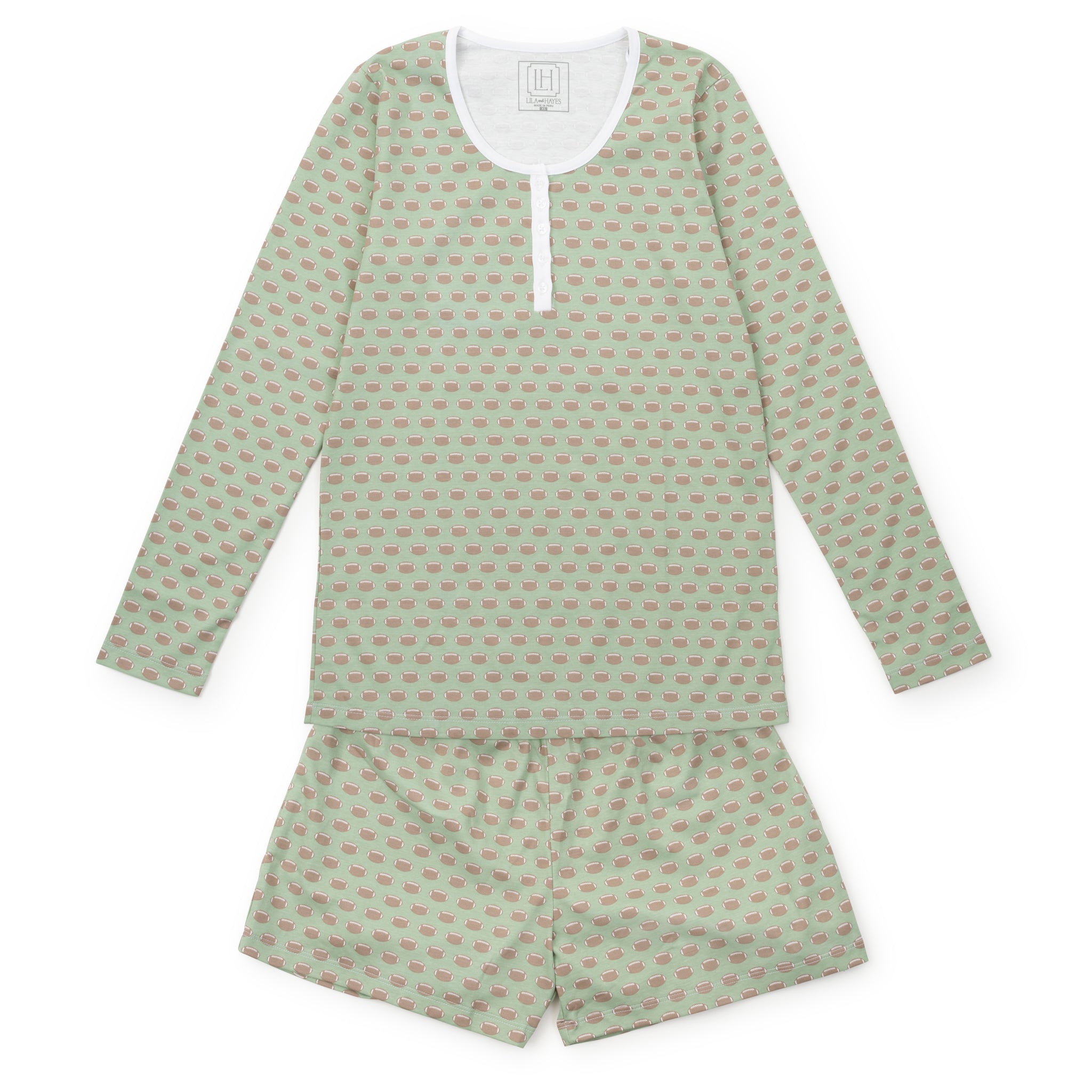 Marty Women's Pajama Short Set - Football