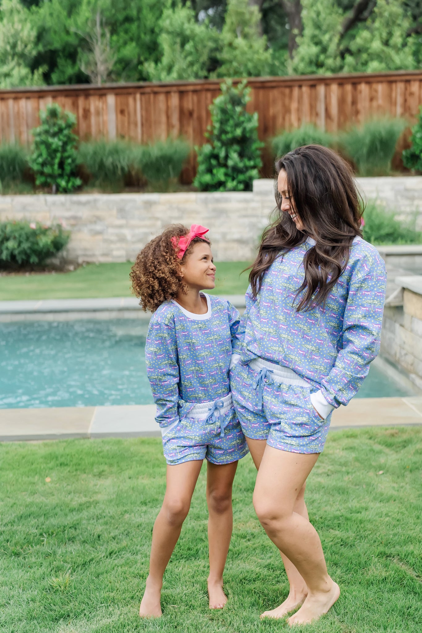 Janann Women's Sweatshirt Short Set - Royal Safari