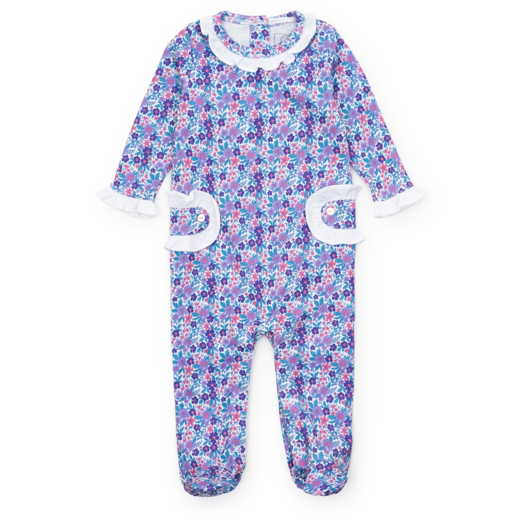 Lucy Girls' Romper Blackberry Floral