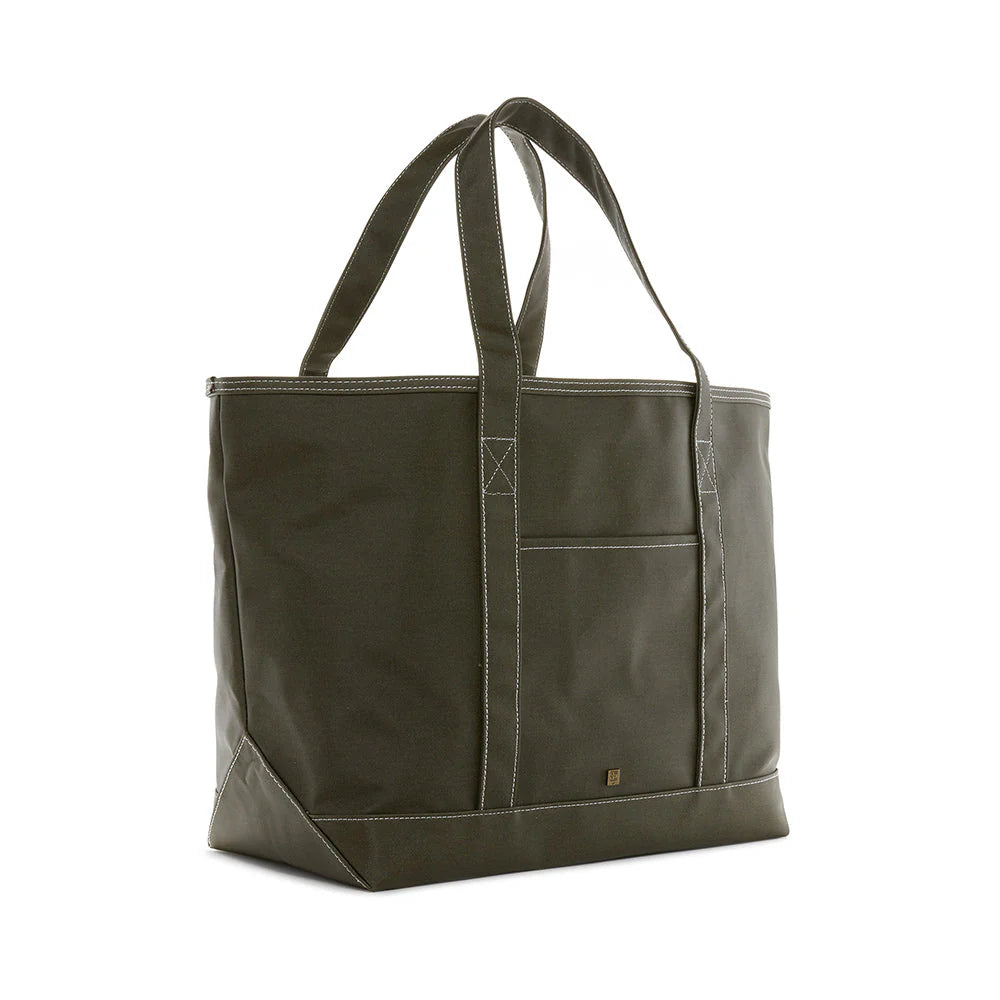 Maxi Tote Coated Canvas Olive  by TRVL Design