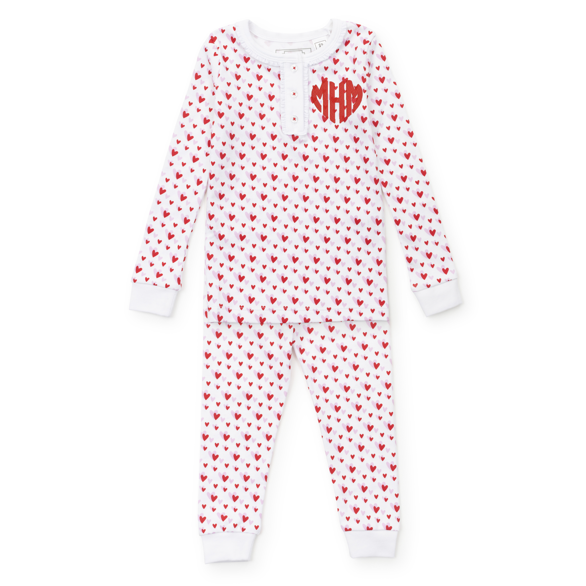 Alden Girls' Pajama Pant Set - Heart to Heart Pink