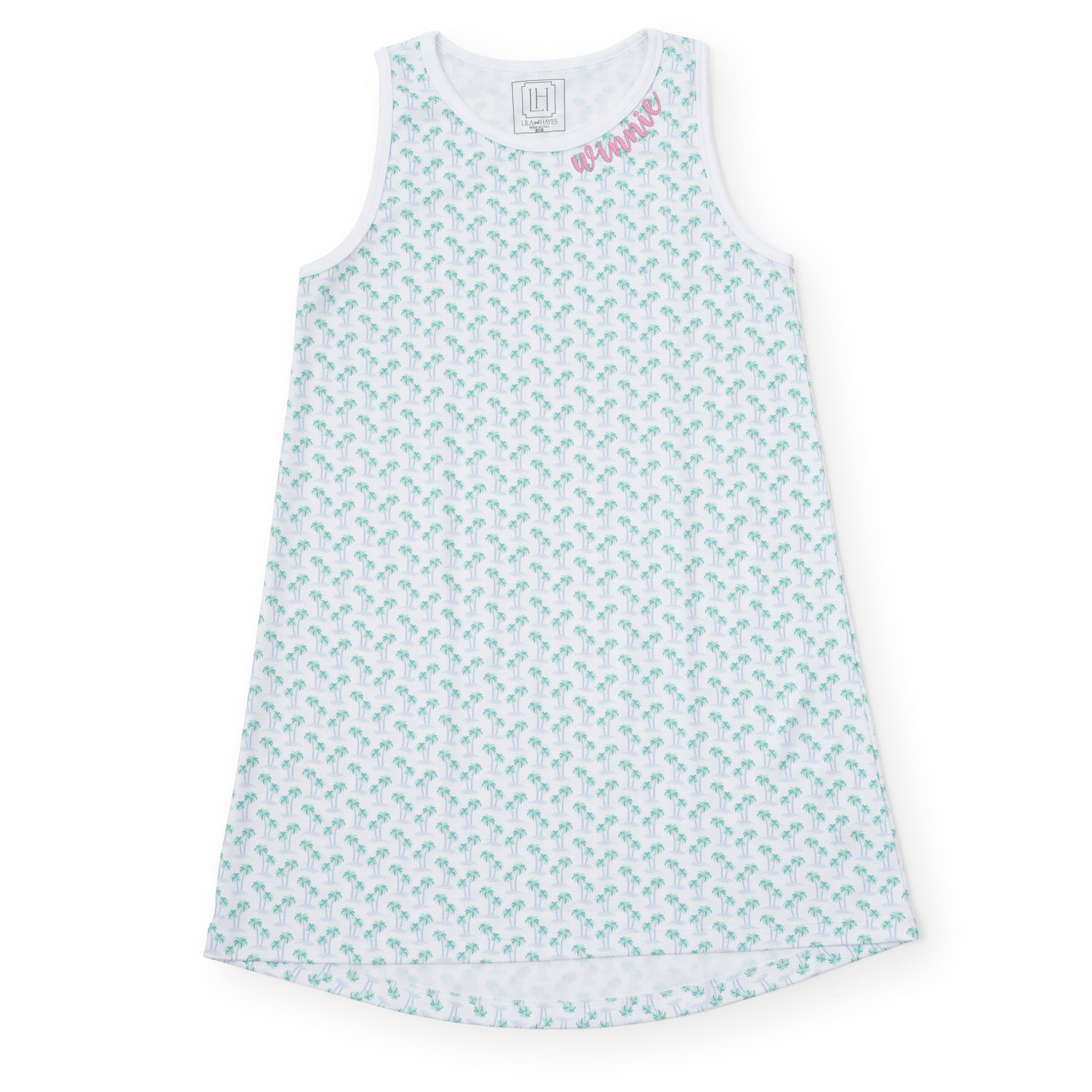 Katie Women's Nightgown - Palm Tree Isle Blue