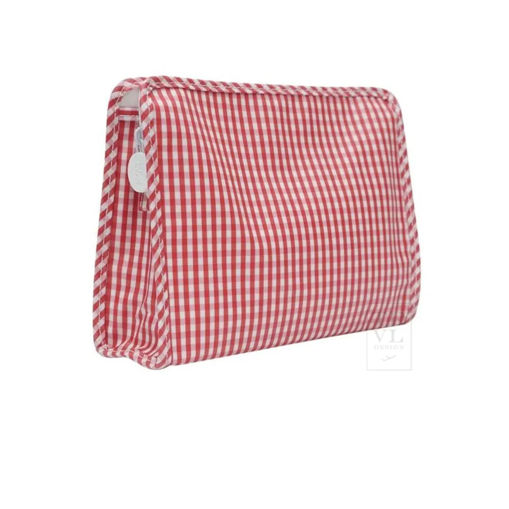 Roadie Large Zip Pouch Gingham Red by TRVL Design