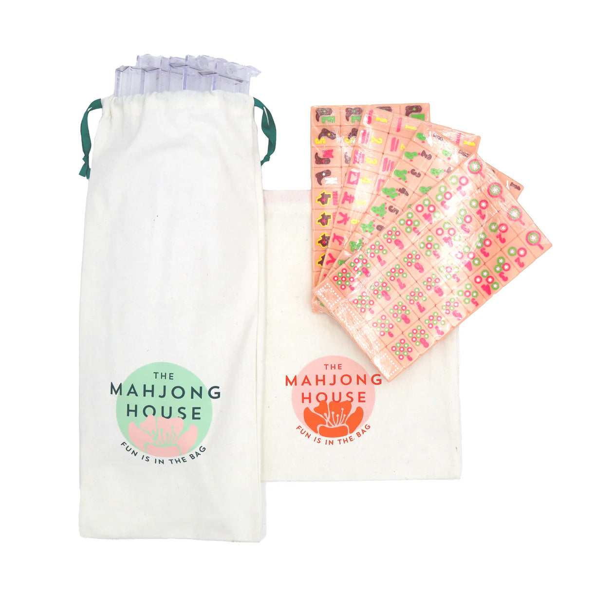 Mahjong Texas Tile Travel Set by The Mahjong House - Pink