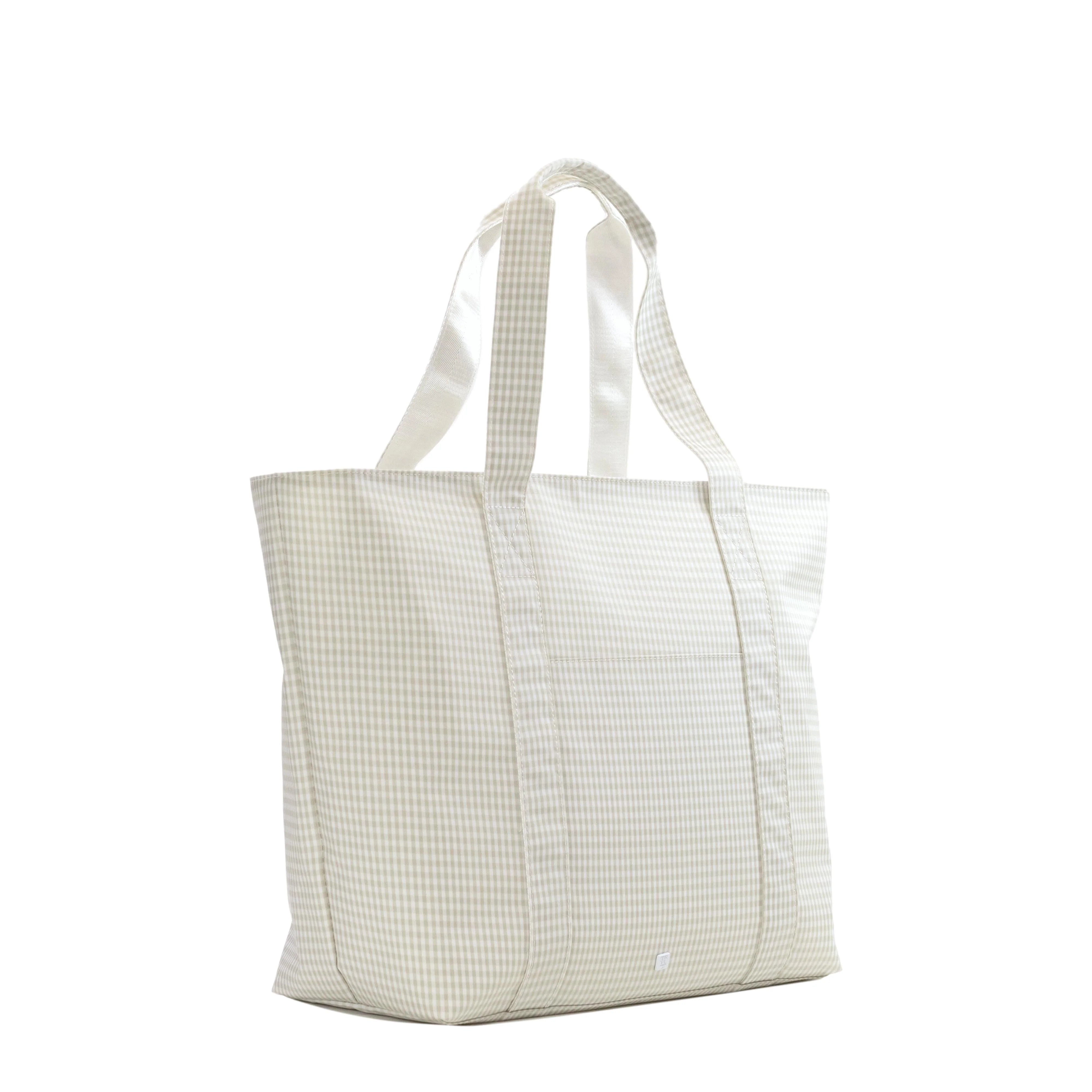 Jumbo Tote XL Gingham Pearl Grey by TRVL Design