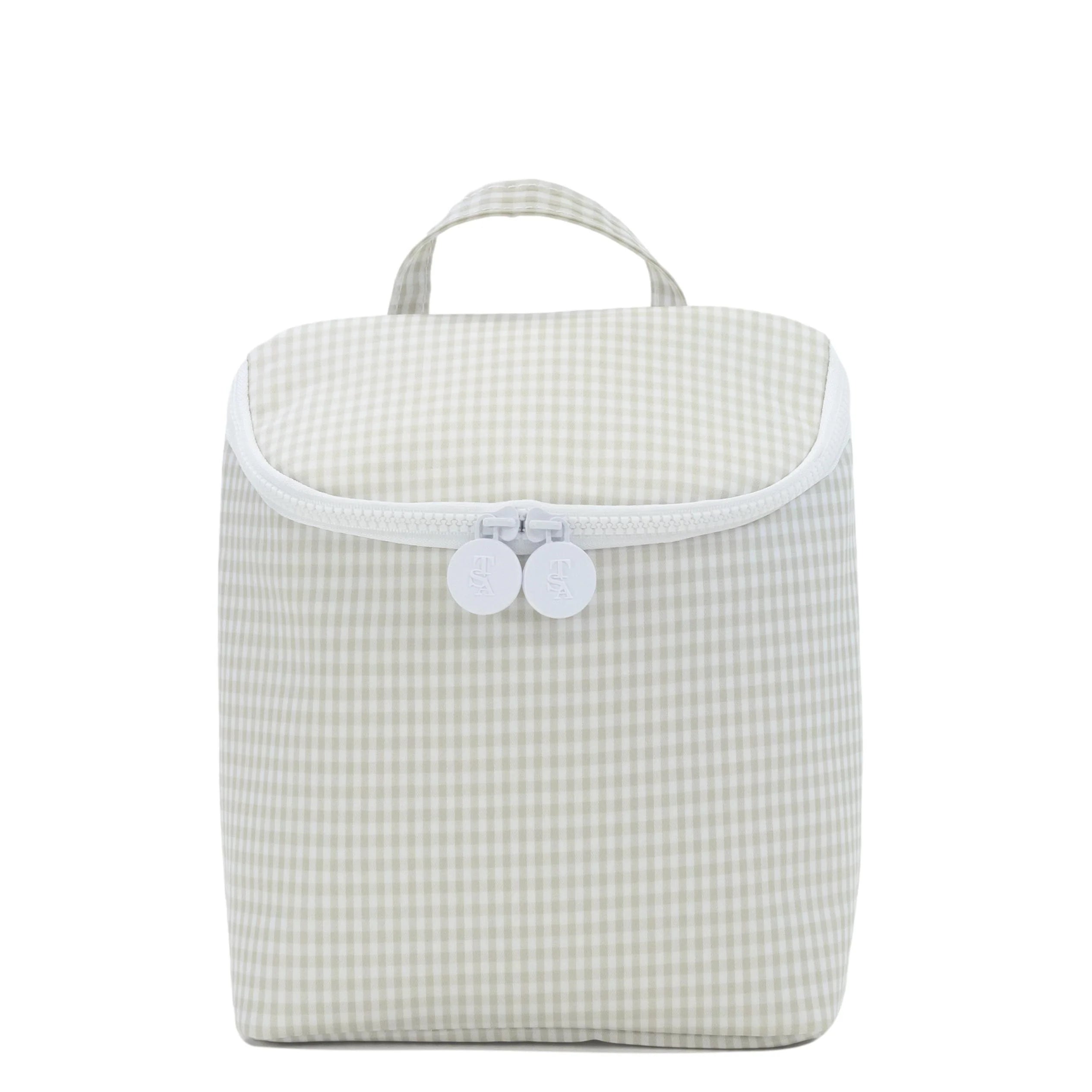 Takeaway Lunch Bag Gingham Pearl Grey by TRVL Design
