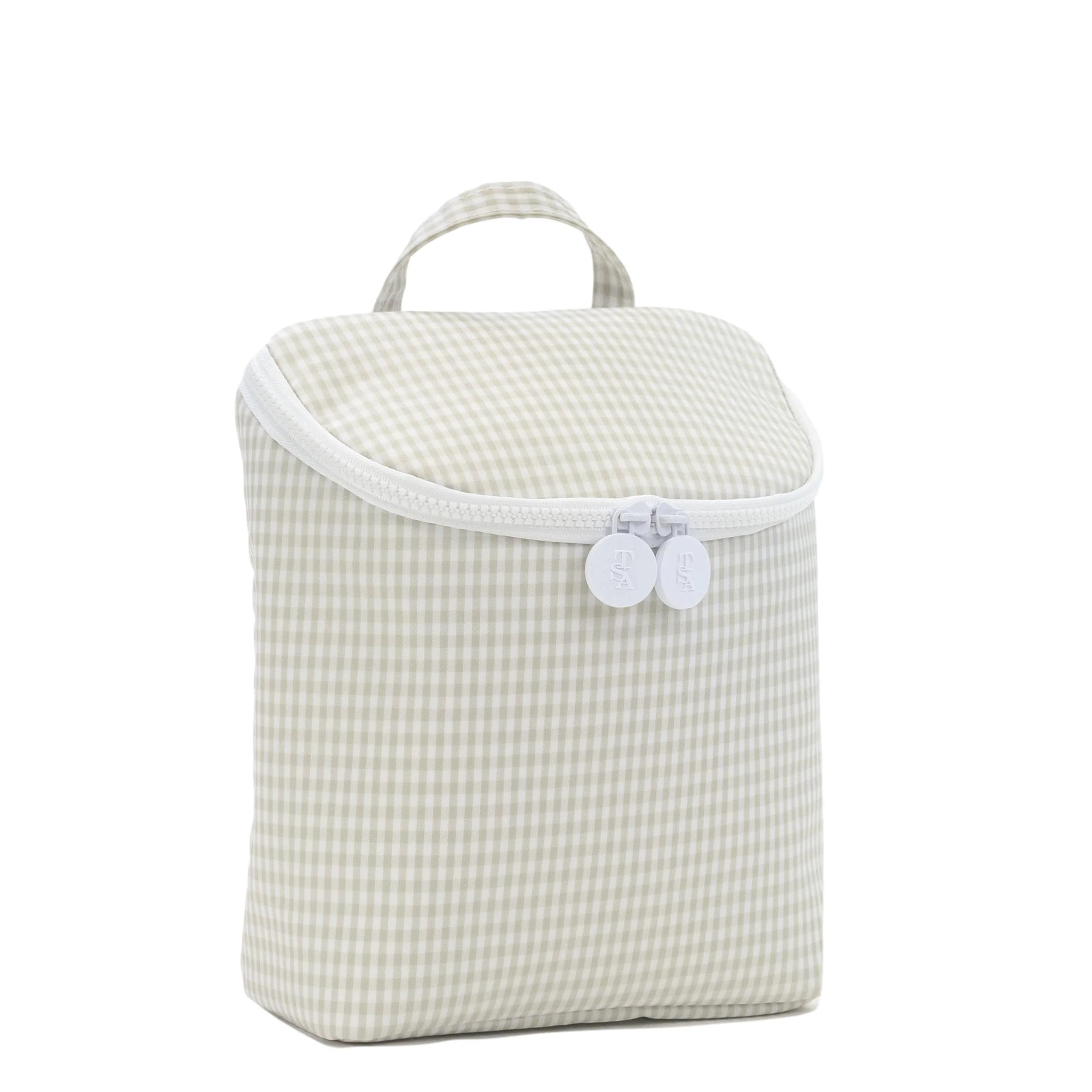 Takeaway Lunch Bag Gingham Pearl Grey by TRVL Design