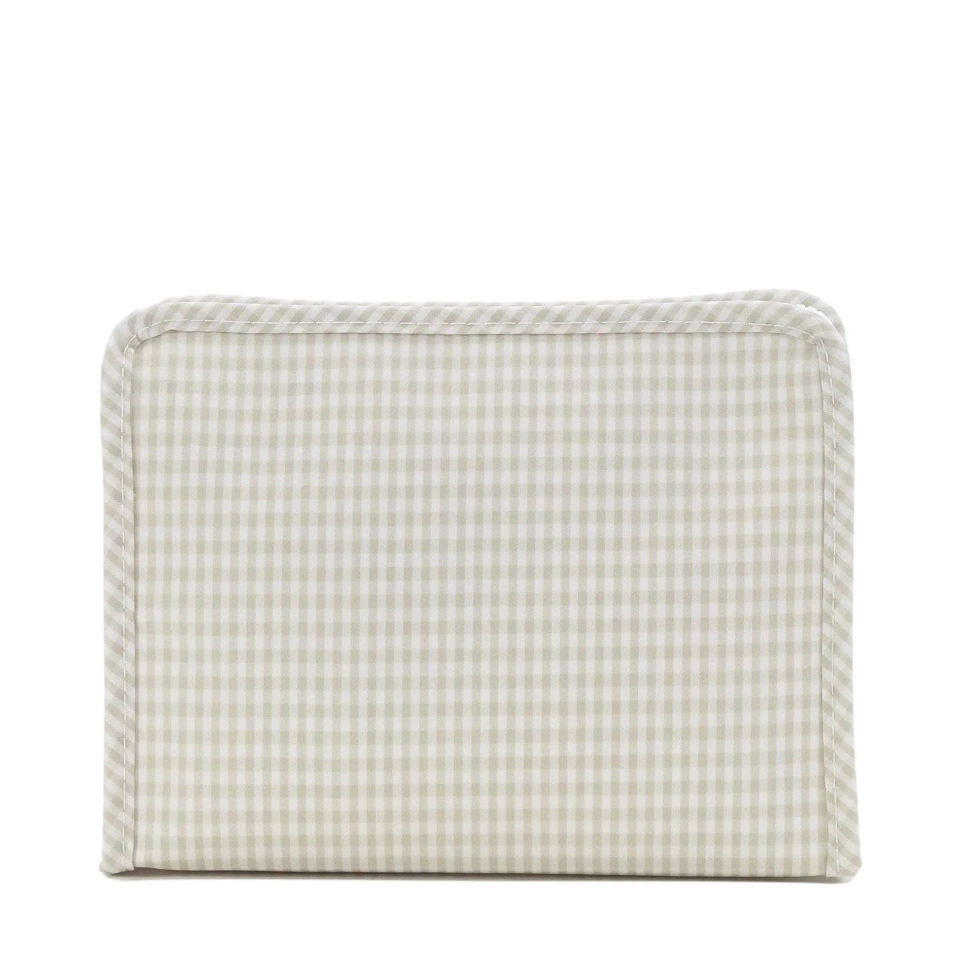 Roadie Medium Zip Pouch Gingham Pearl Grey by TRVL Design