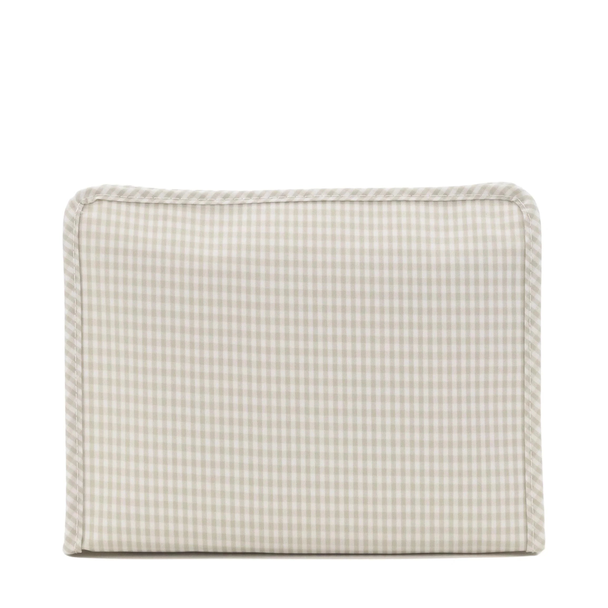 Roadie Large Zip Pouch Gingham Pearl Grey by TRVL Design