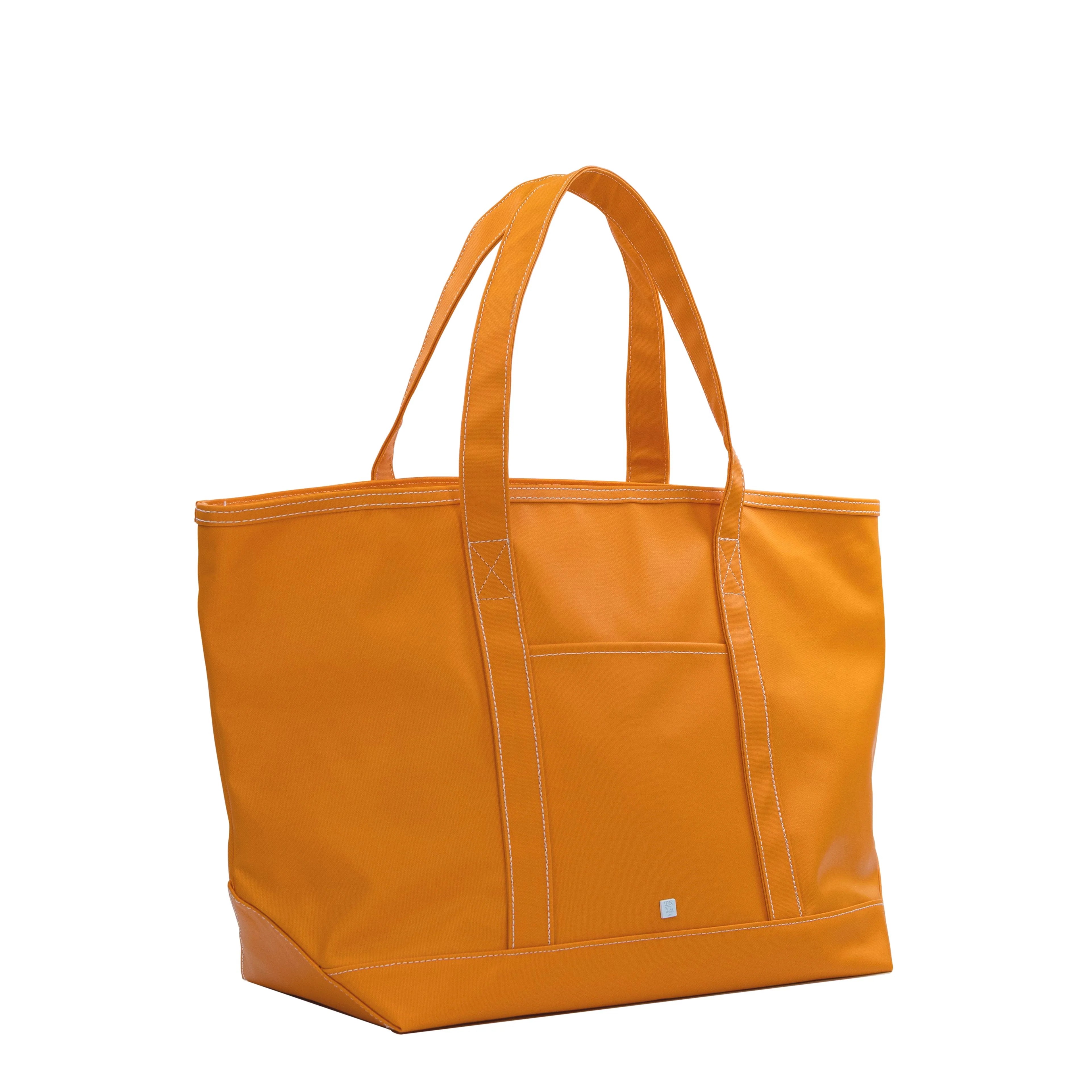 Maxi Tote Coated Canvas Large Orange by TRVL Design