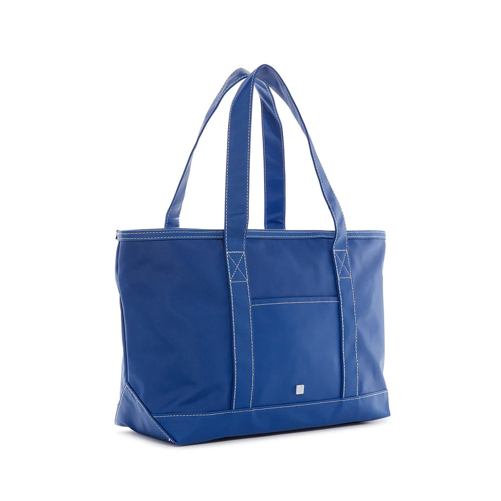 Medium Tote Coated Canvas Blue Bell by TRVL Design