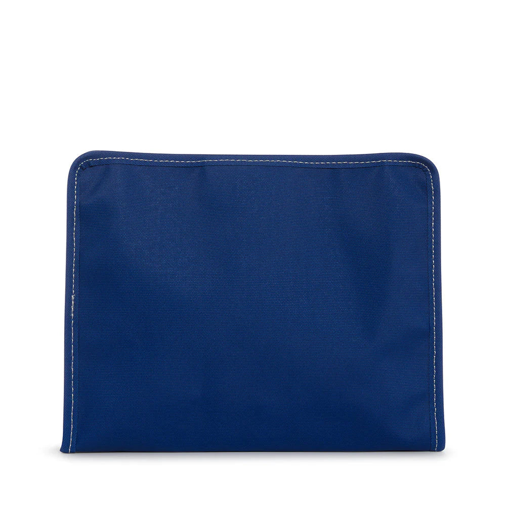 Roadie Large Zip Pouch Coated Canvas Blue by TRVL Design