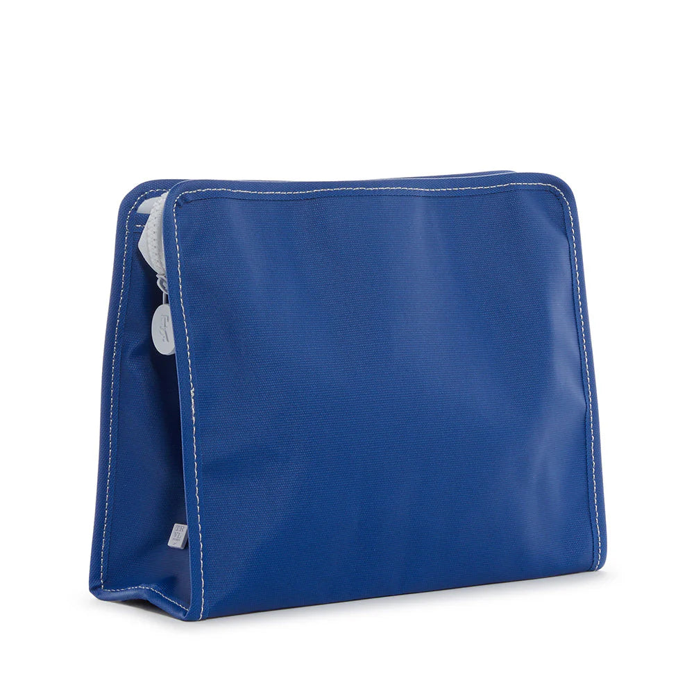 Roadie Large Zip Pouch Coated Canvas Blue by TRVL Design