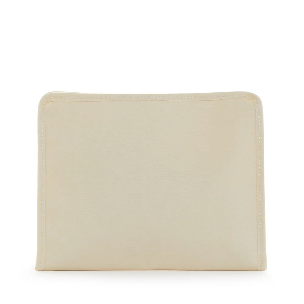 Roadie Large Zip Pouch Coated Canvas Natural by TRVL Design