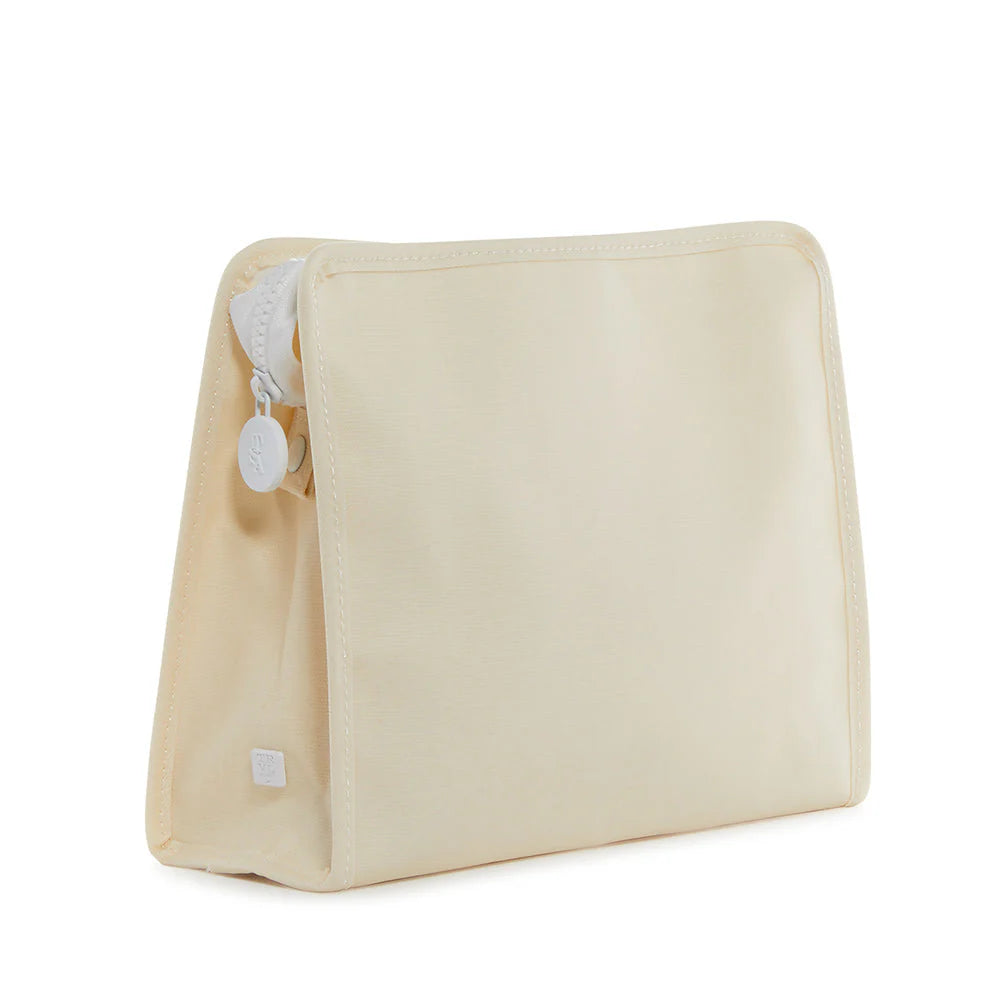 Roadie Large Zip Pouch Coated Canvas Natural by TRVL Design