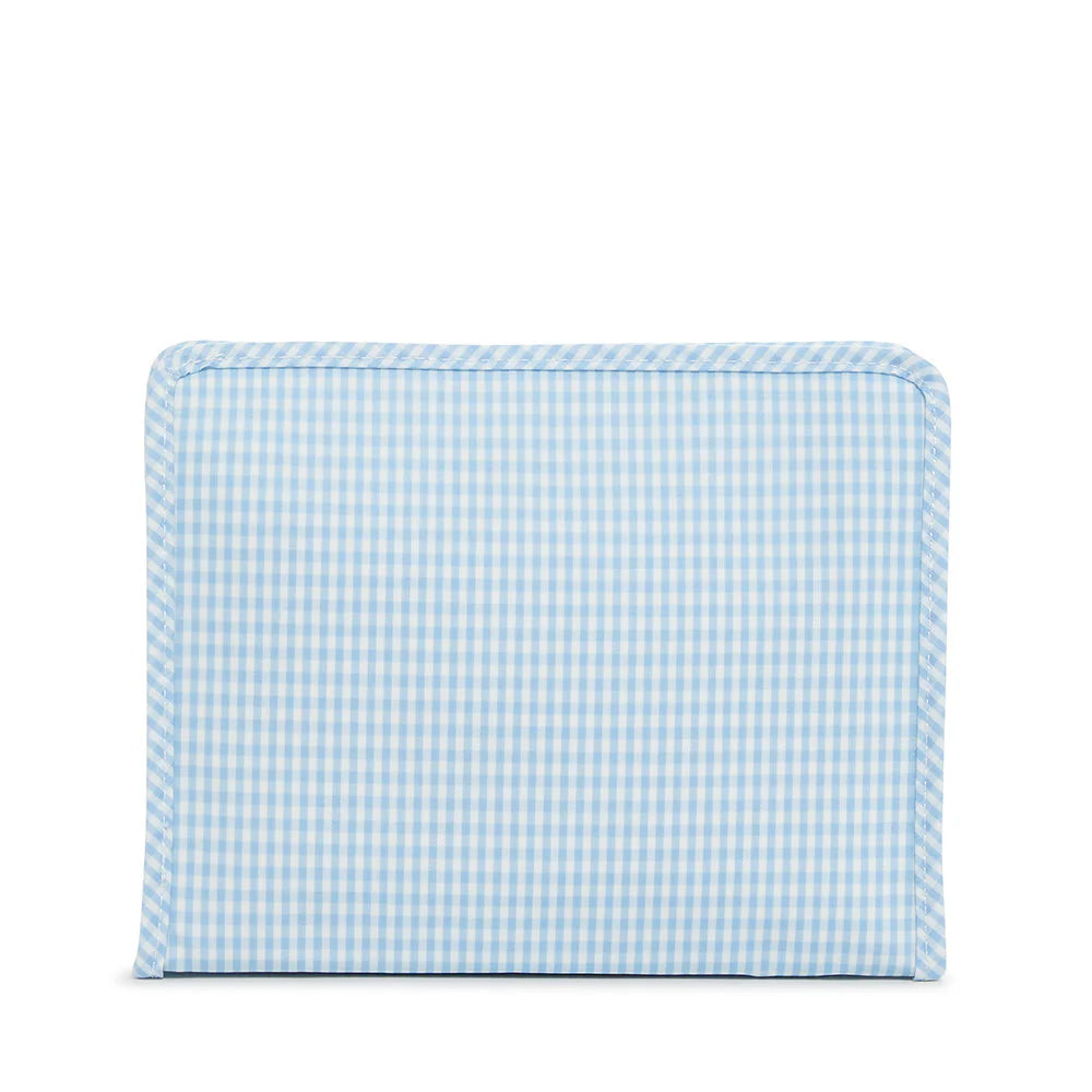 Roadie Large Zip Pouch Gingham Mist by TRVL Design