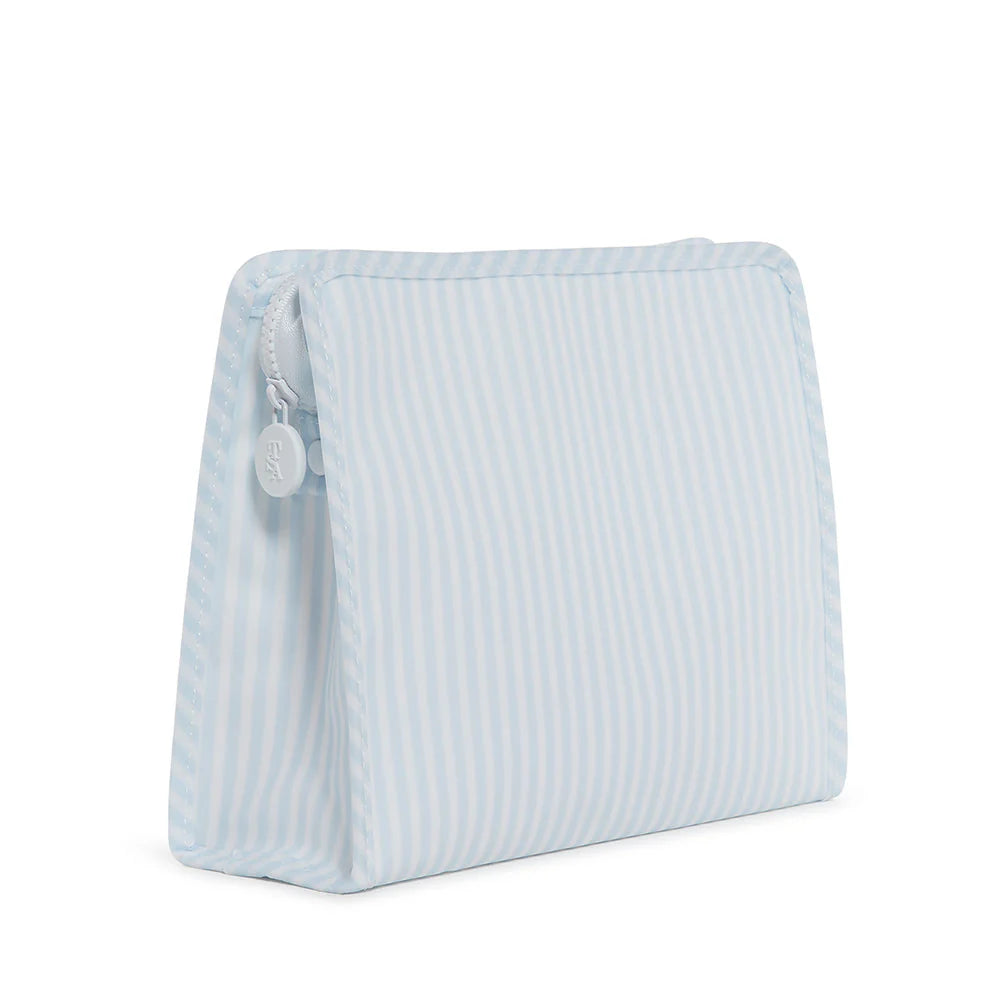 Roadie Large Zip Pouch Pimlico Stripe Light Blue by TRVL Design