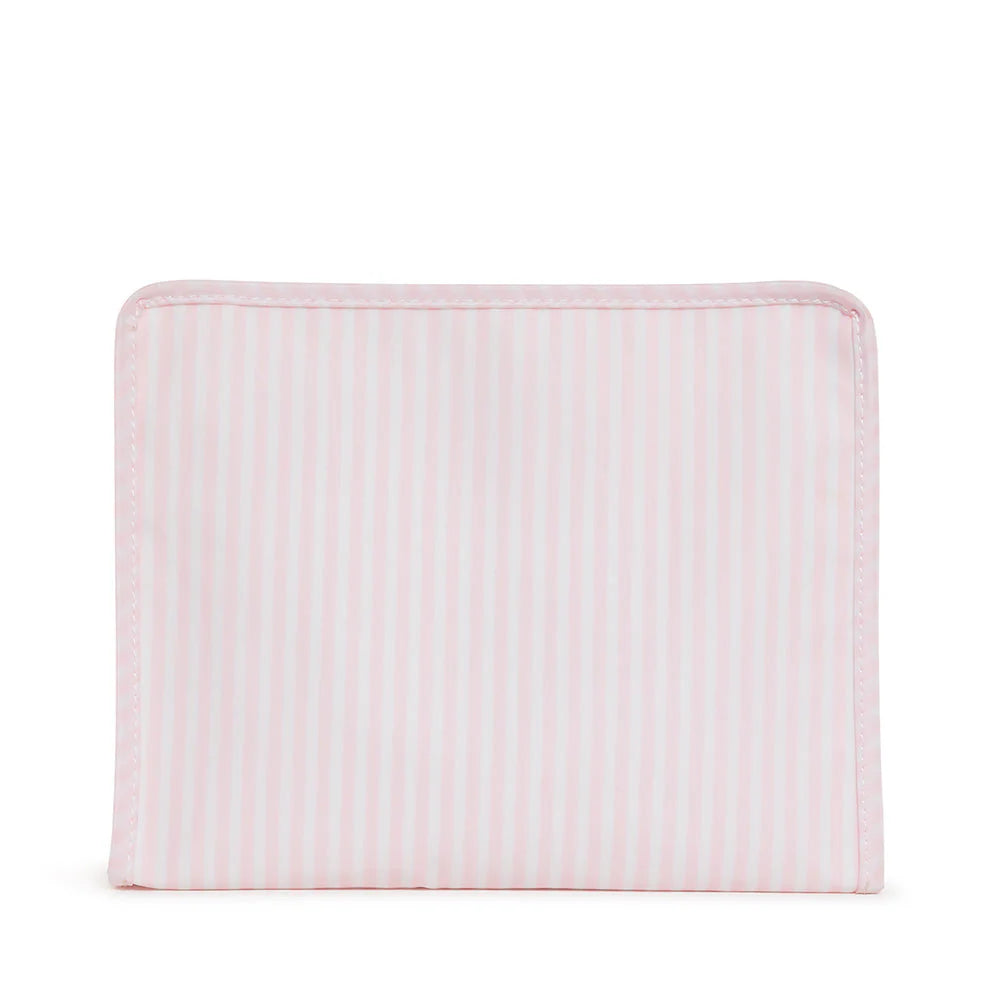 Roadie Large Zip Pouch Pimlico Stripe Pink by TRVL Design