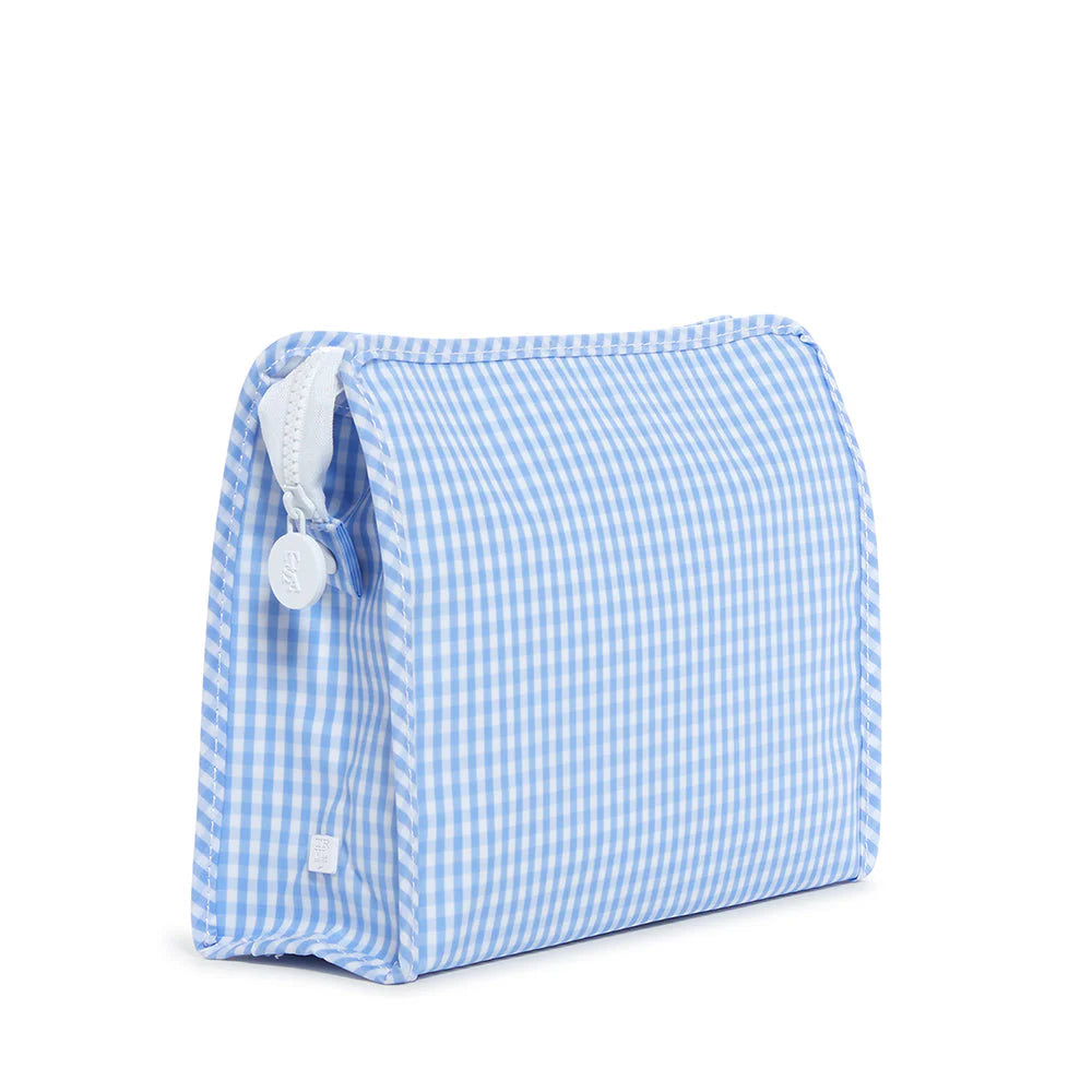 Roadie Large Zip Pouch Gingham Sky by TRVL Design