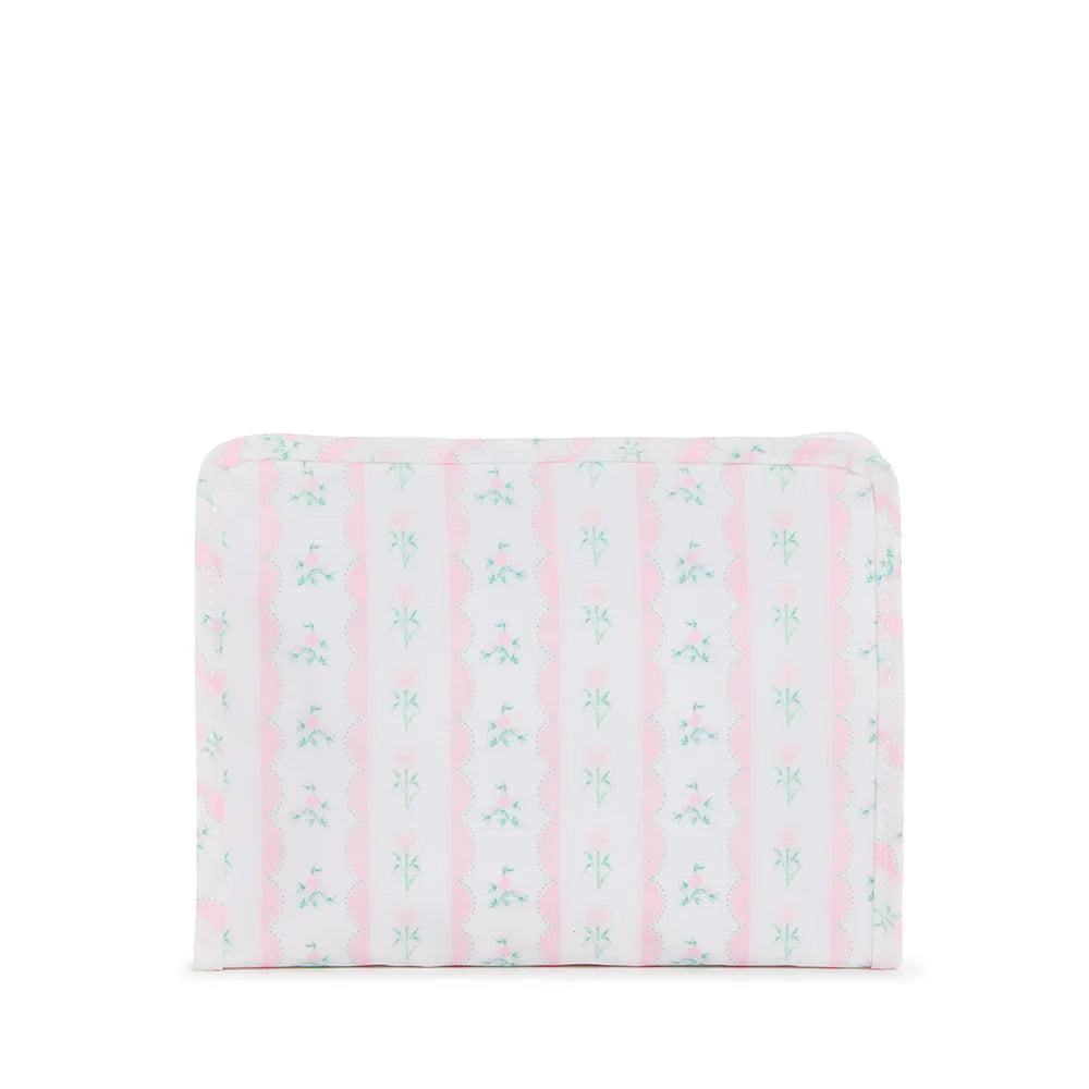 Roadie Medium Zip Pouch Ribbon Floral Pink by TRVL Design
