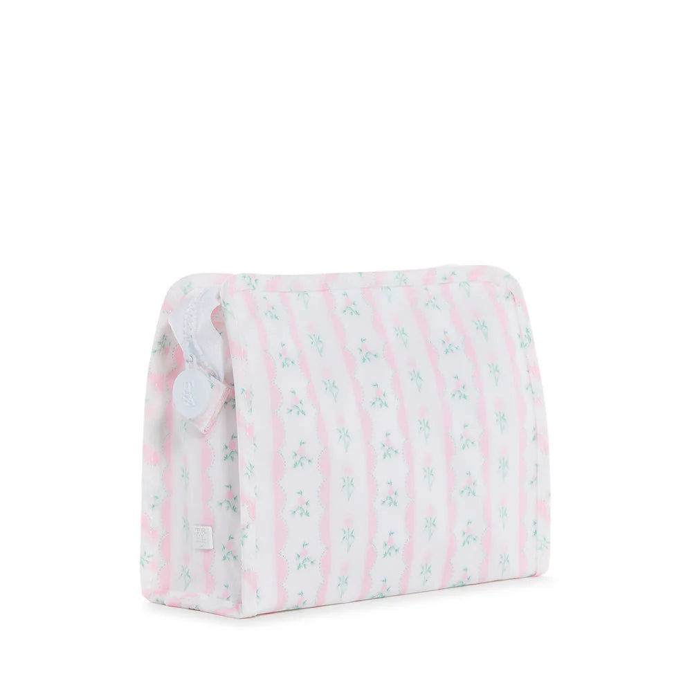 Roadie Medium Zip Pouch Ribbon Floral Pink by TRVL Design