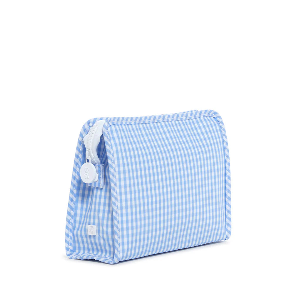 Roadie Medium Zip Pouch Gingham Sky by TRVL Design