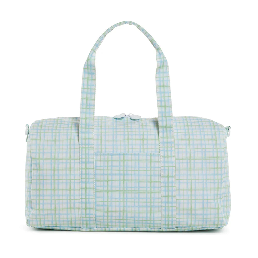 Weekender Duffel Bag Classic Plaid Green by TRVL Design