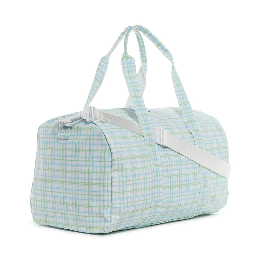 Weekender Duffel Bag Classic Plaid Green by TRVL Design