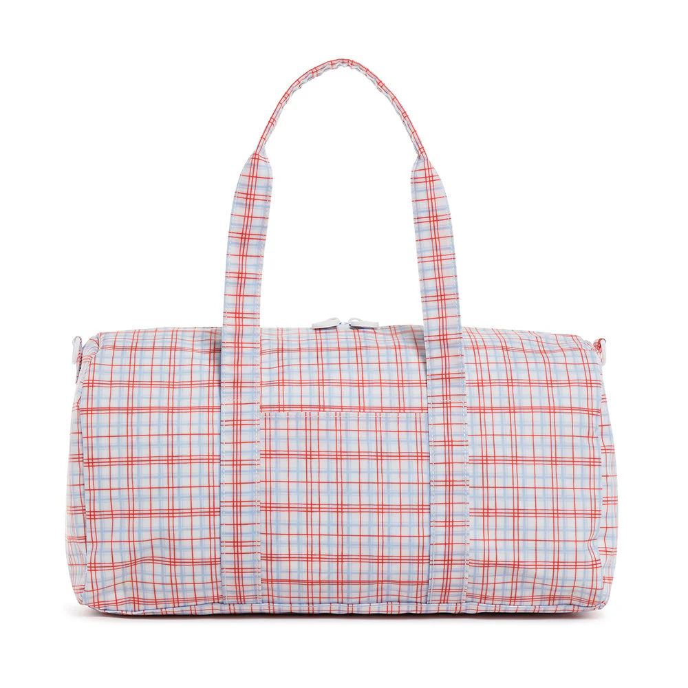 Weekender Duffel Bag Classic Plaid Red by TRVL Design