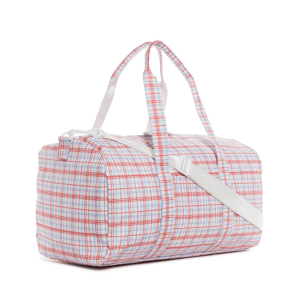 Weekender Duffel Bag Classic Plaid Red by TRVL Design