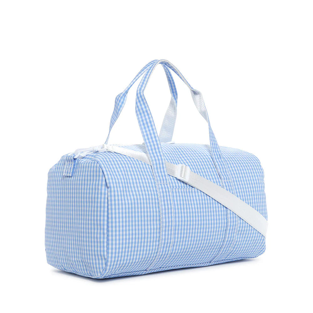 Weekender Duffel Bag Gingham Sky by TRVL Design
