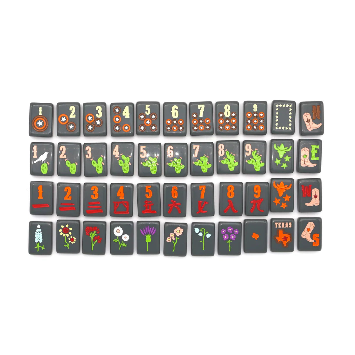 Mahjong Texas Tile Travel Set by The Mahjong House - Olive