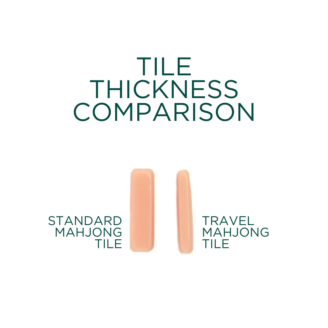 Mahjong Texas Tile Travel Set by The Mahjong House - Olive