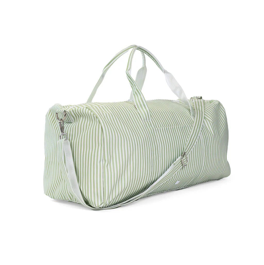 XL Weekender Duffel Bag Pimlico Stripe Sage by TRVL Design