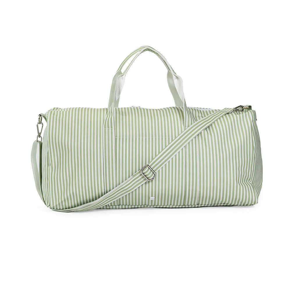 XL Weekender Duffel Bag Pimlico Stripe Sage by TRVL Design